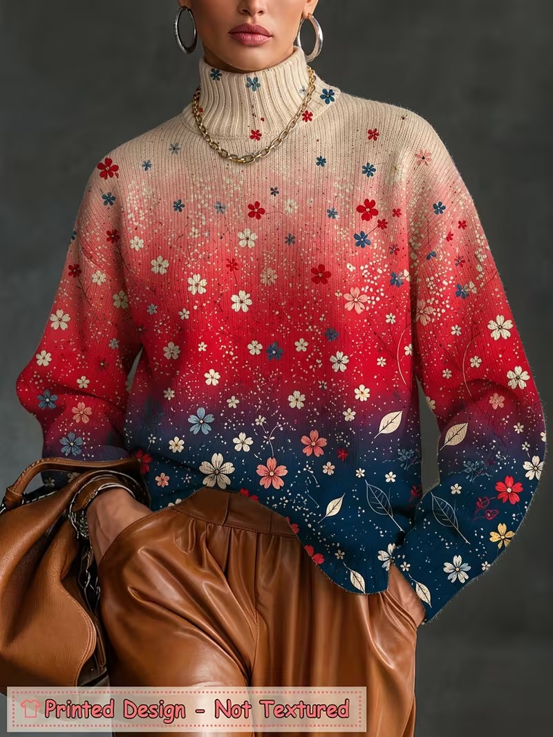 Blouses - Maglia a collo alto da donna