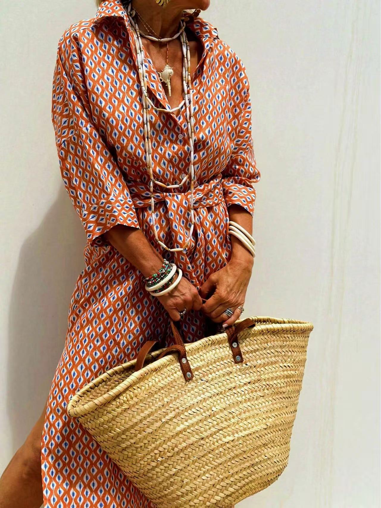 Maxi Abito Lungo Estivo Effett - Casual Loose Linen Shirt Dress recensione e prezzo