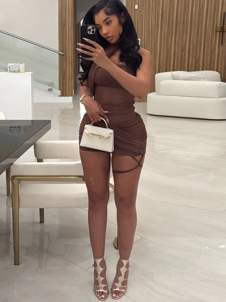 XTOCEAN Abito Sexy Trasparente - Y2K Backless Halter Mini Dress recensione e prezzo