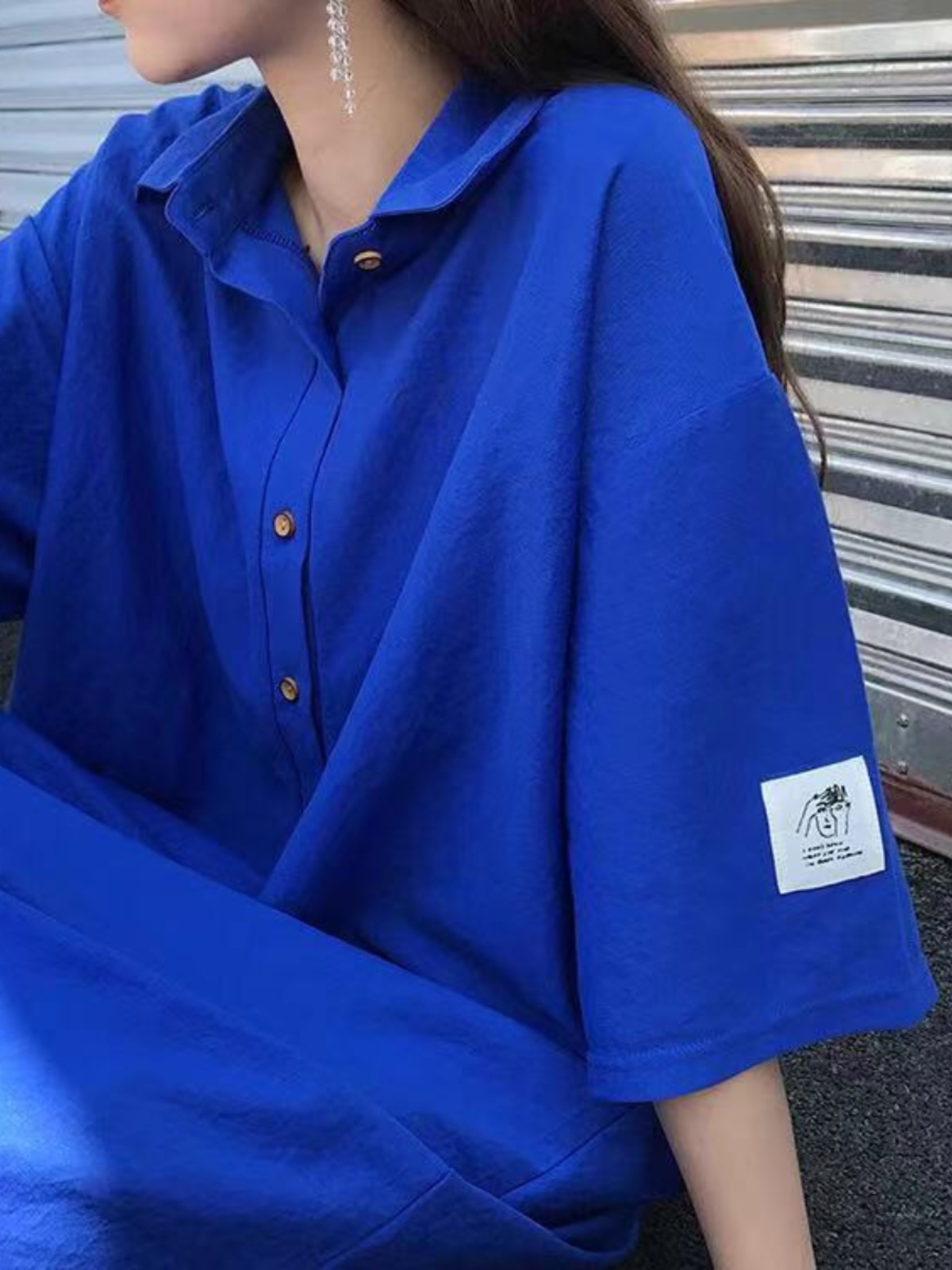 Abito camicia taglie forti, mo - Korean Style A Line Shirt Dress recensione e prezzo
