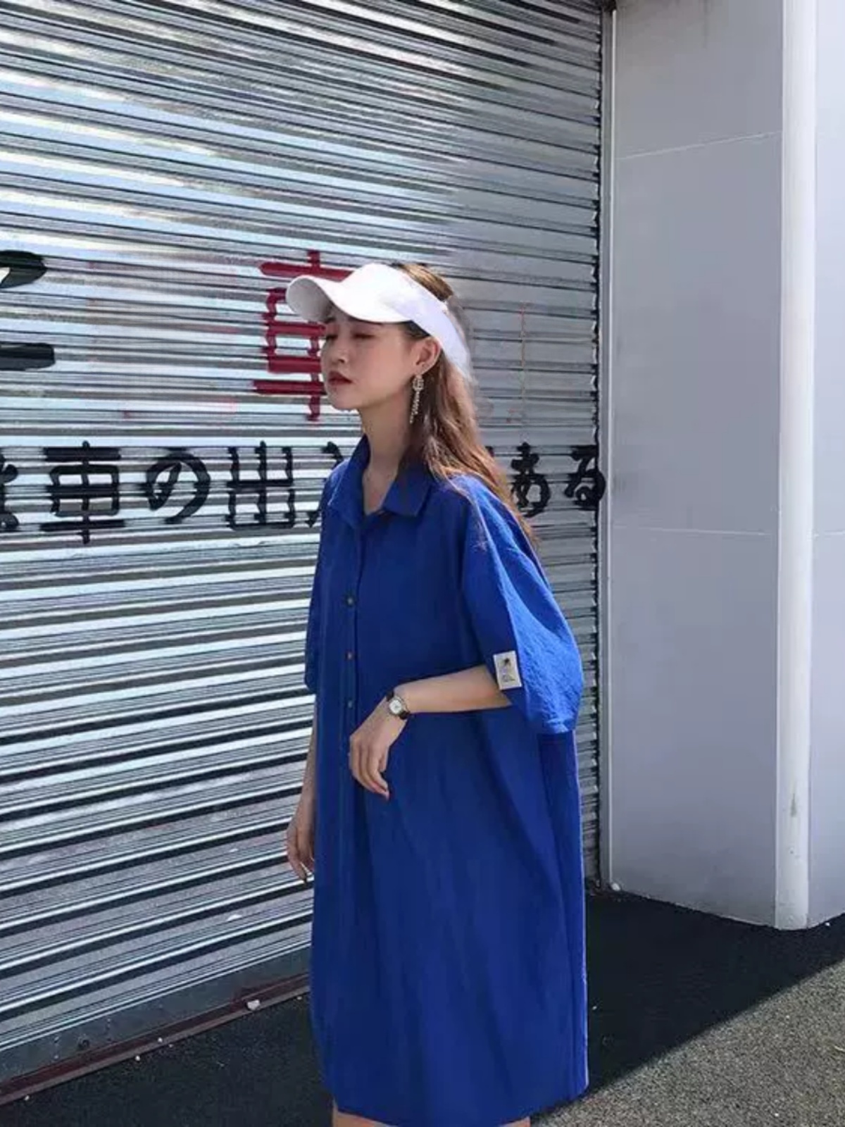 Abito camicia taglie forti, mo - Korean Style A Line Shirt Dress recensione e prezzo
