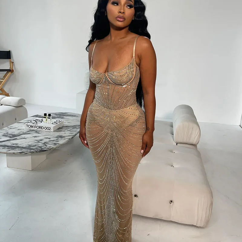 Abiti da sera scintillanti con - Sparkly Rhinestone Club Party Dress recensione e prezzo