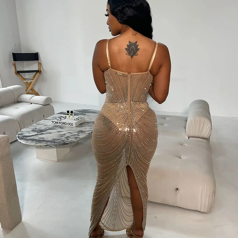 Abiti da sera scintillanti con - Sparkly Rhinestone Club Party Dress recensione e prezzo