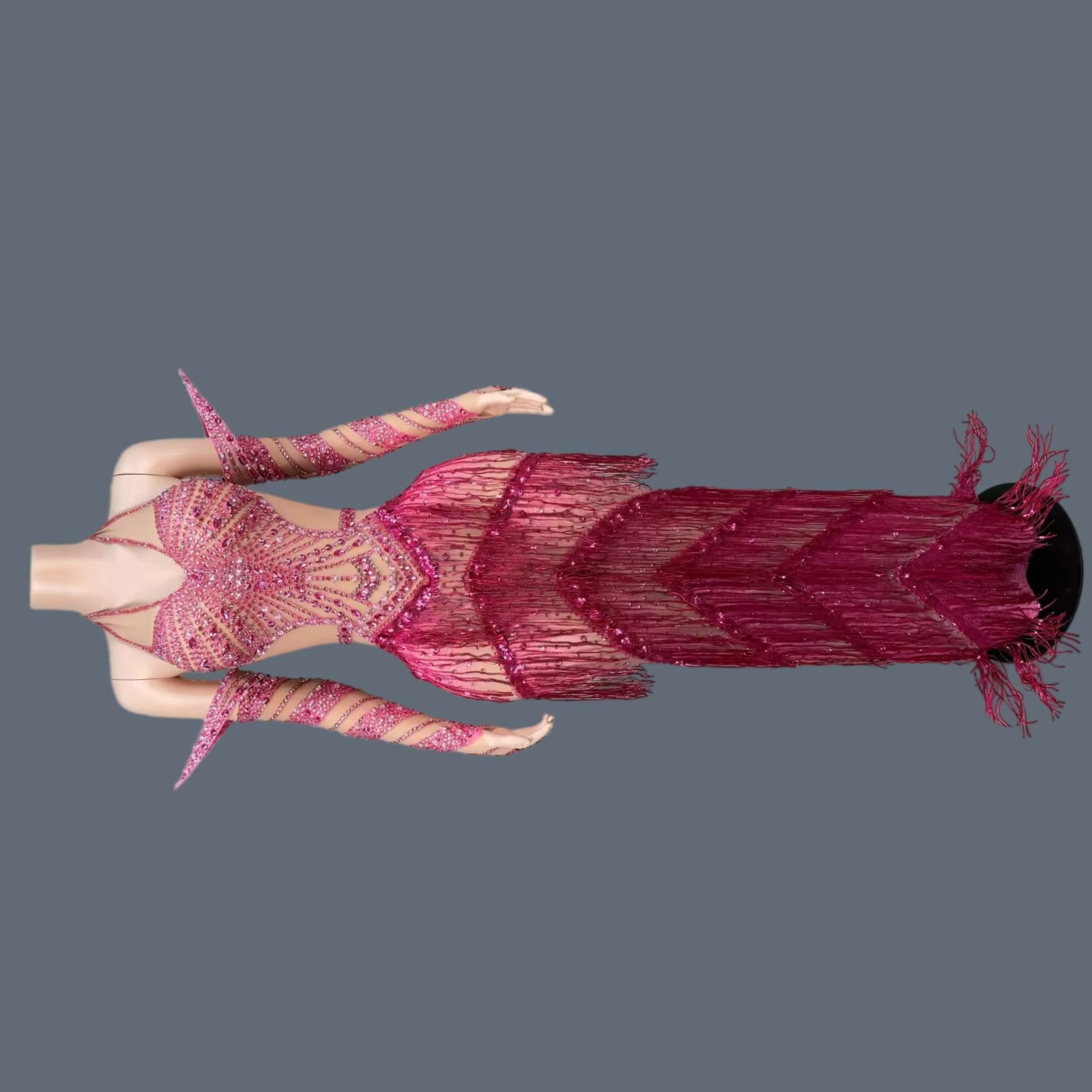 Abito da sera rosa scintillant - Sparkly Rhinestone Club Party Dress recensione e prezzo